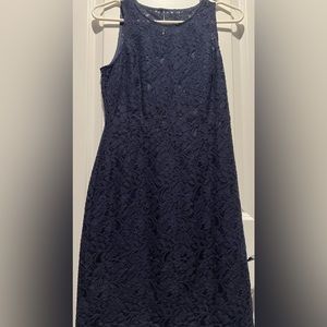 J. Crew Women’s Lace Navy Blue Dress